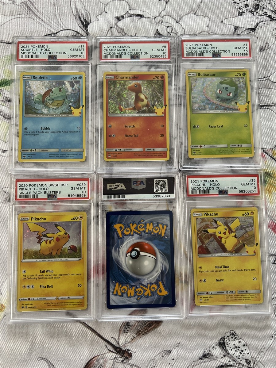 🔥Pokémon Card McDonalds Psa 10 holo starters! + General Mills Psa 10  Pikachu!🔥
