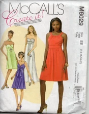McCALL'S M6029 SEWING PATTERN DRESS SIZE 14-20   uncut