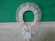 WHITE LACE HORSESHOE WEDDING GOOD LUCK CHARM
