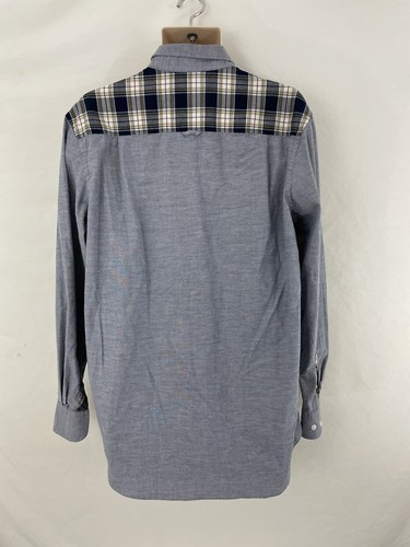 Club Room Mens XL Patch Frankenstein Button Front Cotton Shirt - Picture 4 of 9