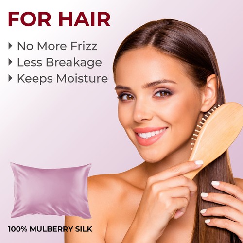 Mellanni 100% Pure Mulberry Silk Pillowcase for Hair w/ Zipper 19mm in Gift Box - Picture 74 of 118
