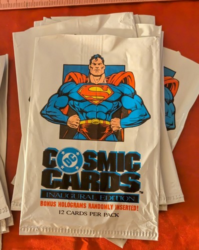 DC Comics Cosmic Cards Impel 1991 Empty card Display box & 36 Empty Wrappers - Picture 13 of 19