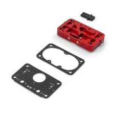 Billet Aluminum Red Anodized 4 Barrel Carburetor 3-circuit Metering Block