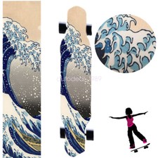 47X10"Skateboard Longboard Sea Wave pattern Grip Tape Diamond Sheet Griptape
