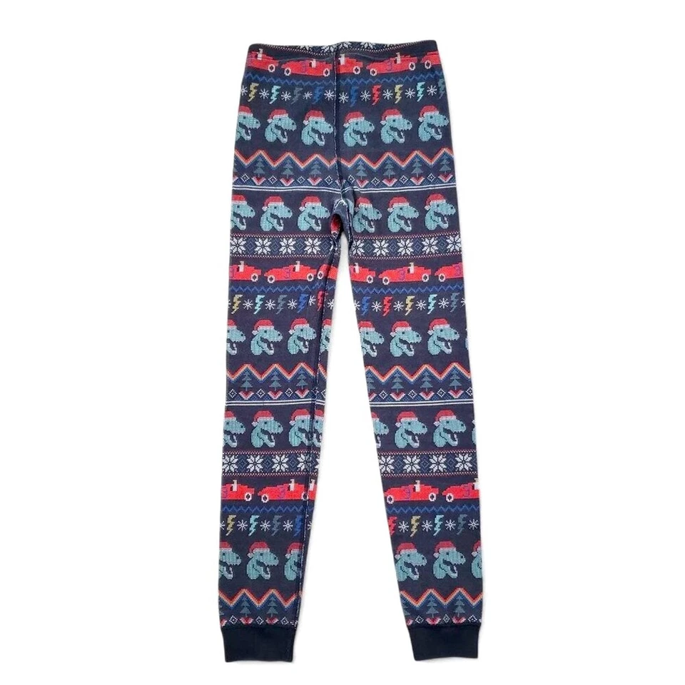 Hanna Andersson Pajamas Youth Christmas Dinosaur Racecar Organic Long Sleeve 10 - Image 3 of 4
