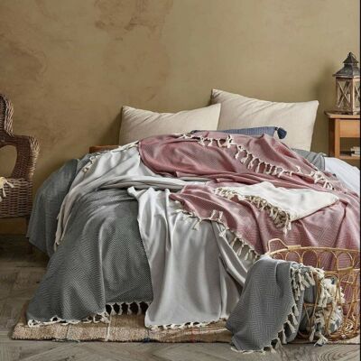 Tagesdecke XXL ''Tulum Throw '' - Bettüberwurf | Wohndecke | Oeko-Tex  BOHORIA 