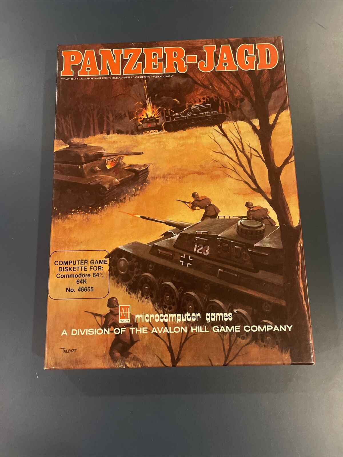 Panzer-Jagd Commodore 64 C64 by Avalon Hill - tested working