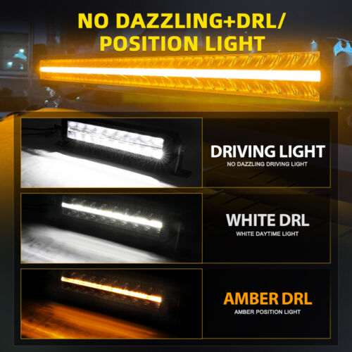 Dual Row 10inch LED Work Light Bar Flood Spot Driving Offroad Truck SUV 12V 24V - Picture 2 of 11