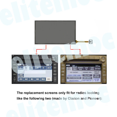 6.5'' Touch Screen Digitizer Replacement for Ford Sync 1 LTA065B1D1F Radio Navi