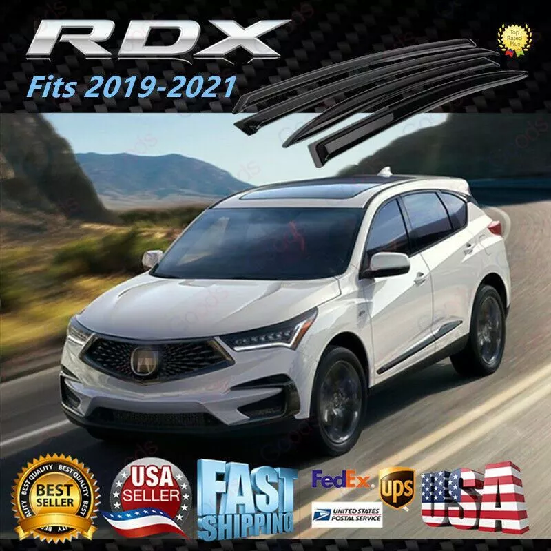 For Acura RDX 2019 2024 Smoke JDM Window Visors Deflector Rain Guard Deflectors