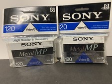 Sony 8mm Video Cassette Tape P6-120MP Standard Grade - 120 Minutes Lot of 2 