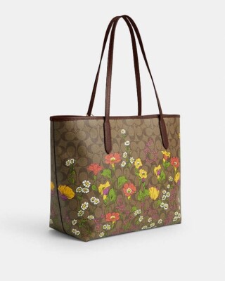 トートバッグ COACH City Tote Bag In Signature Canvas With Floral CBG71 s-l400.jpg