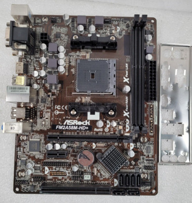 ASRock FM2A58M-HD+ Socket FM2/FM2+ DDR3 Micro ATX Motherboard With I/O Shield