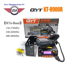 QYT KT8900R 25W Tri-Band 2 Way Radio 136~174&240-260&400~480MHz Radio Tranceiver