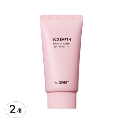The Saem Eco Earth Pink Sun Cream SPF50+ PA++++ 70g x 2ea