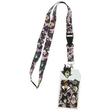 Disney Villains Lanyard with ID Holder and Rubber Charm Ursula Maleficent Evil