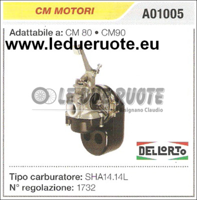 A01005 CARBURETOR TANK SHA14.14L CM ENGINES CM 80 CM90 DELL'ORTO