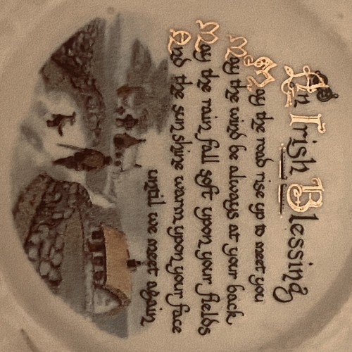Vintage Belleek An Irish Blessing Saying Small Decorative Hanging Plate - 第 20/24 張圖片