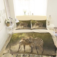 3D Zebra Quilt Cover Set Duvet Cover Bedding Pillowcases