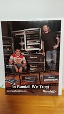 RANDALL GUITAR AMPLIFIERS PRINT AD 11 X 8.5 IN RANDALL WE TRUST