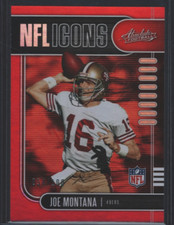 2019 Absolute NFL Icons Spectrum Red #1 Joe Montana /100