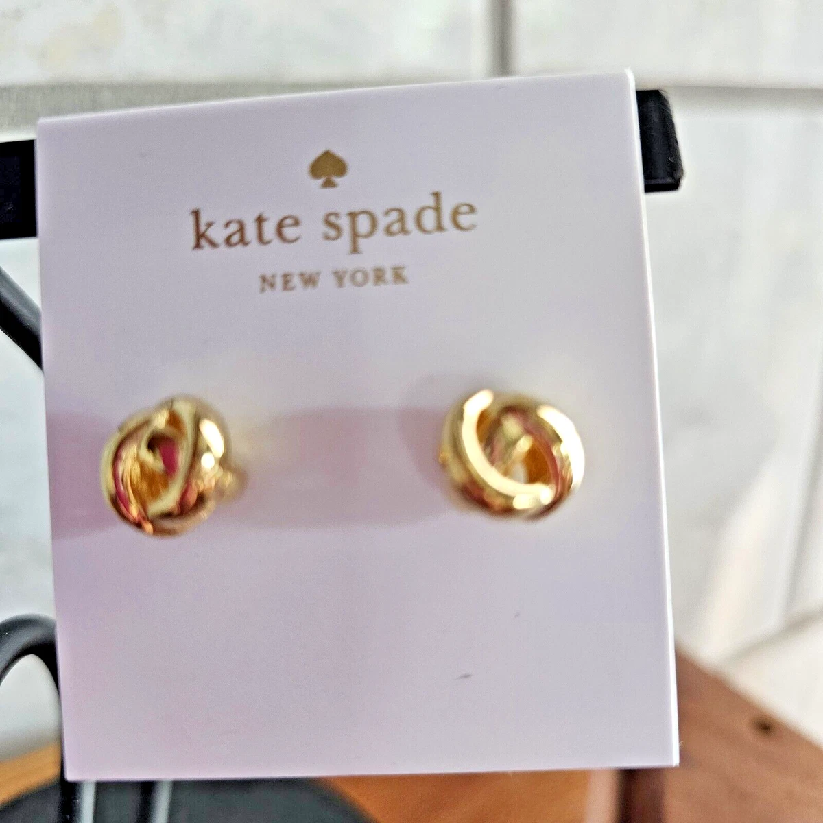 Kate spade gold knot earrings online