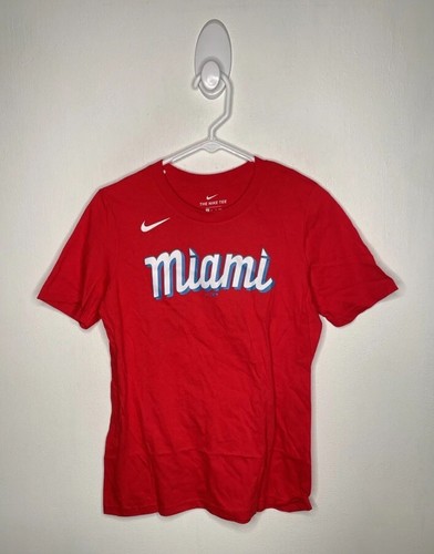 Nike Miami Marlins Shirt Boys Sizes Brian Anderson Red Baseball