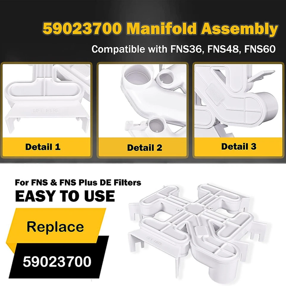V38-140 25357-600-000 59023700 Top Manifold for Pentair FNS Plus D.E. FIlter CMP - Image 2 of 4
