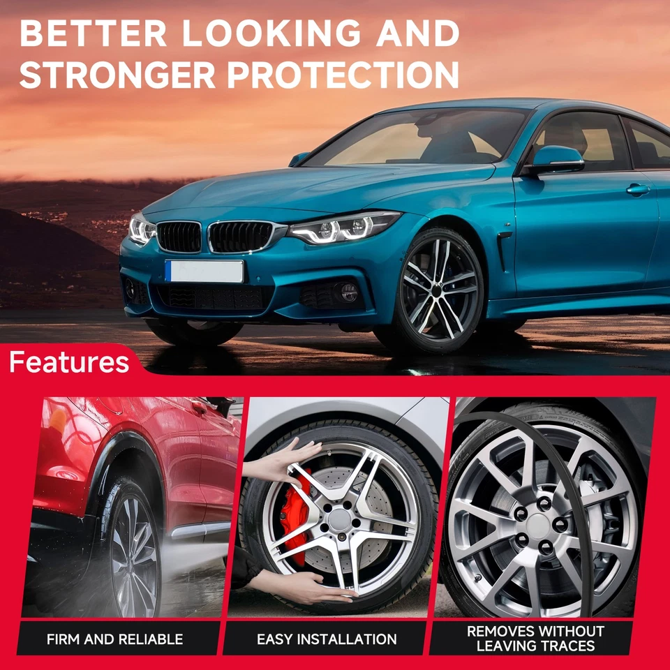 Protector de llanta de aleación para Cadillac CTS Sport 4 piezas cubierta de borde de cubo de rueda Foto 2 de 4