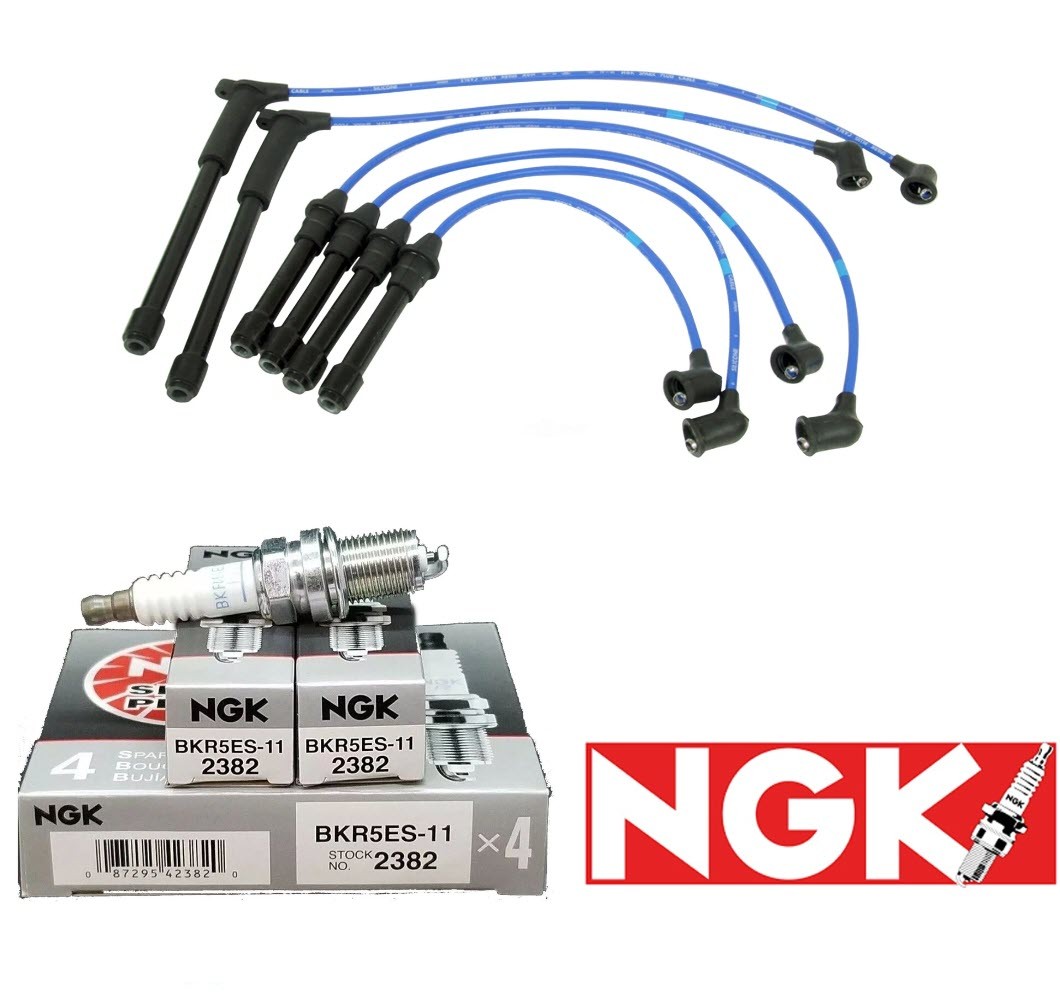 NGK Ignition Kit Spark Plug  Wire Set For Nissan Frontier Xterra V6 3.3L