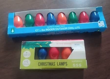 Vintage Kmart and Revco  Christmas Multicolor Light Bulbs C7 1/2 Indoor/Outdoor
