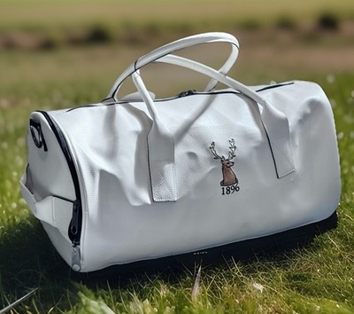 Jones Sports Co. Heritage Clubhouse Duffle Bag White Vegan Leather NWT 1896