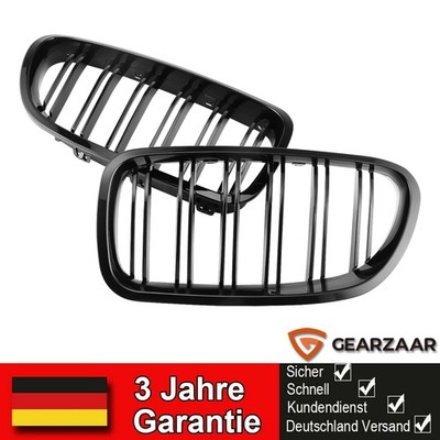 Sport Kühlergrill kompatibel mit BMW 5er F10 M5 11-16 Glanz Schwarz 51137203649