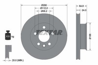 2 X Bremsscheibe Textar 92056000 FüR VW Transporter IV Bus