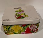 Honolulu Cookie Co Empty Box Watercolor Floral Tin W/Lid 2x4.25x4.25” Pineapple  — photo 1