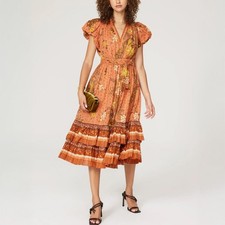 Ulla Johnson Remi Midi Dress in Cardinal Size 6