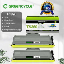 2x TN360 Toner Cartridge Fit for Brother HL-2140 2170W MFC-7340 7840W High Yield