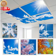 40w LED Slim Panel Light Sky Cloud Pattern Ceiling 600x600 mm 3D Effect Printed