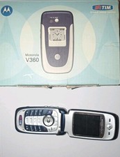 Telefono Motorola V360 Blu Tim Pieghevole Non Testato Per Pezzi Di Ricambio