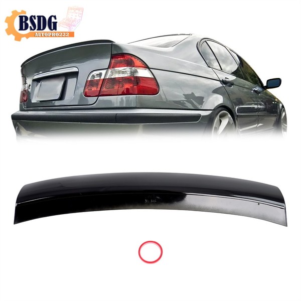 FüR BMW 3Er E46 Limousine 98-2005 Heckspoiler Ducktail CSL Schwarz Glanz No ABE-image