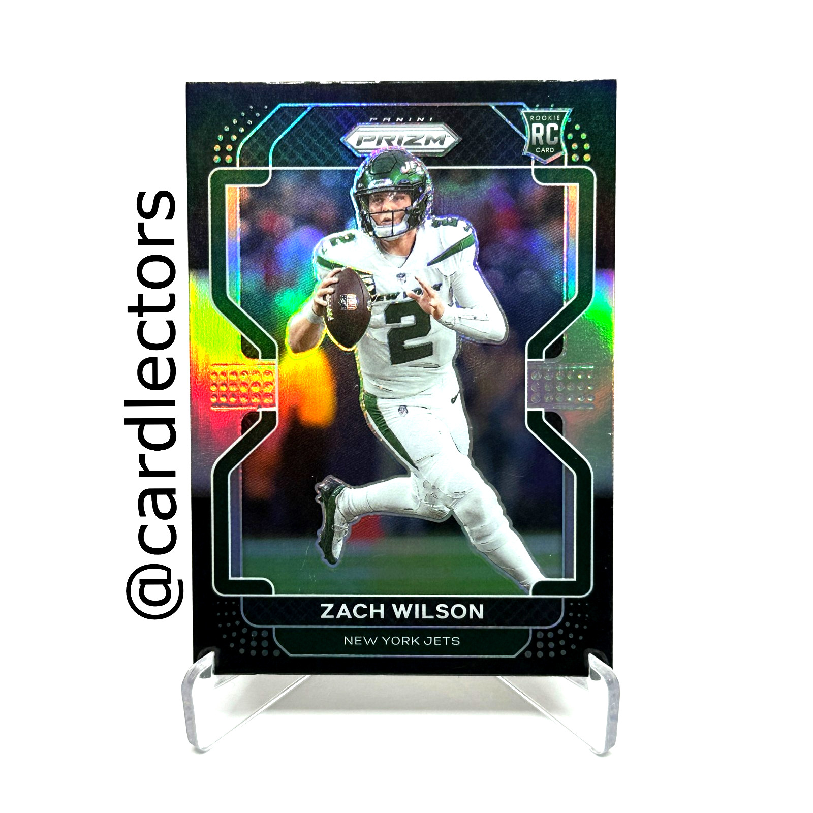 2021 Panini Chronicles PRIZM Black ZACH WILSON #PB-2 RC Silver PRIZM SP JETS