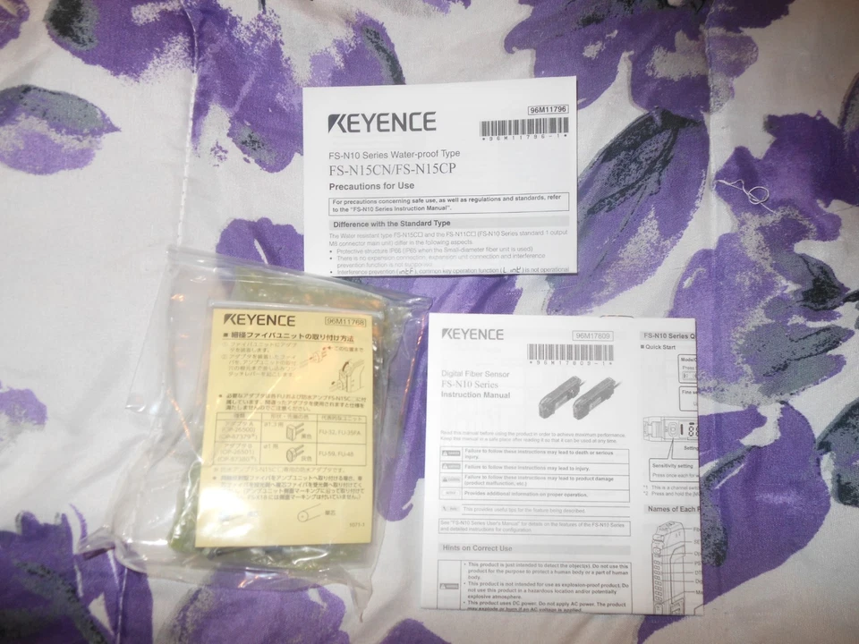 KEENCE DIGITAL FIBER SENSOR FS-N10 SERIES WATER PROOF TYPE DC POWER TYPE SEALED - Image 4 of 4