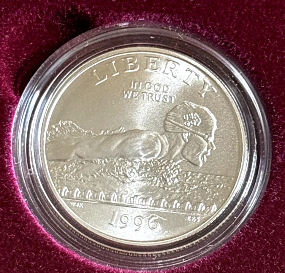 1996 Atlanta Olympics Commem  Silver Dollars-Wheelchair/Tennis 50c Swimming - Image 4 of 4