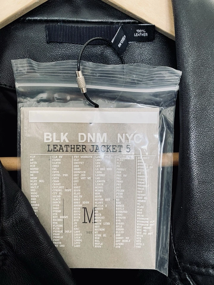 BLK DNM Leather Jacket 5 Mens Size M with TAGS (100% Leather) Authentic £875 RRP - Image 2 of 4