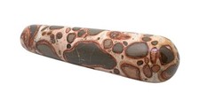 4 x 1 Inch Natural Leopardskin Rhyolite Massage Wand Gemstone EBS8766/10925