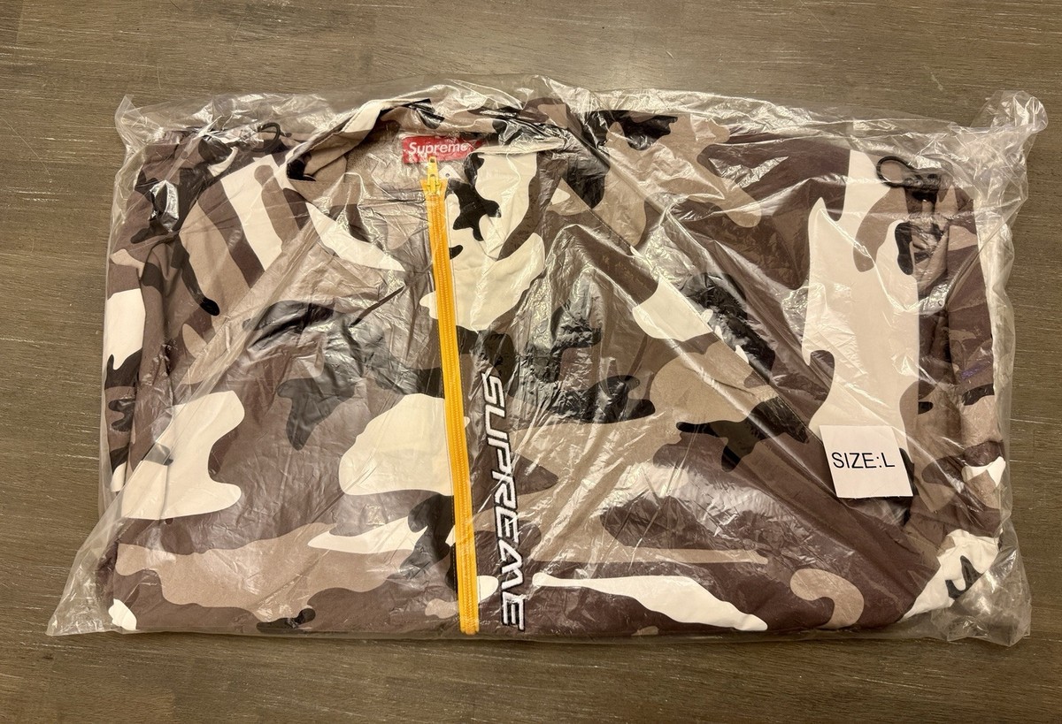Supreme Jacket Mens Large White Camo Zip Snow Tactical Streetwear