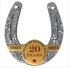 TRAIL OF PAINTED PONIES 20th Anniversary Horseshoe 3" x 2.75" in Decorative Box