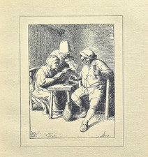 Lithographie, Musikalische Unterhaltung, aus der Radierung des Adri. van Ostade