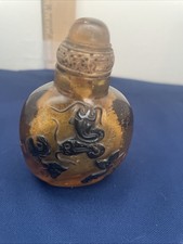 琥珀主要古董中国鼻烟壶| eBay