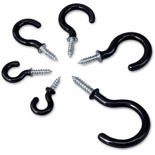 Cup Hooks Screw In ALL SIZES Hook Mug Hanger Kitchen Garage Tool Hanging Strong